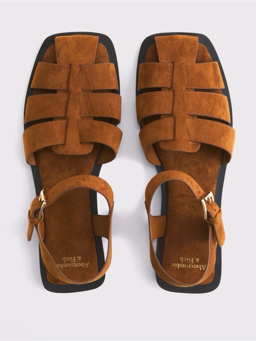 Abercrombie & Fitch Men’s Chestnut Suede Strappy Fisherman Sandals